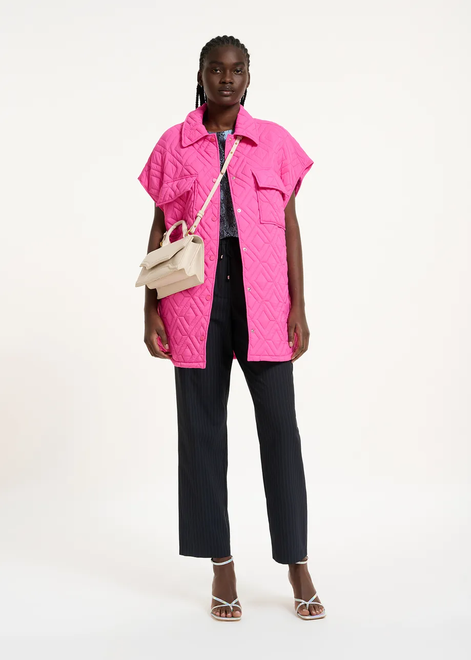 Fuchsia quilted vest