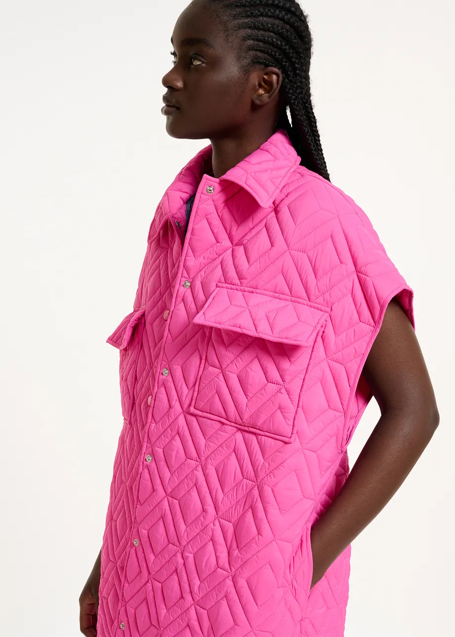 Fuchsia quilted vest