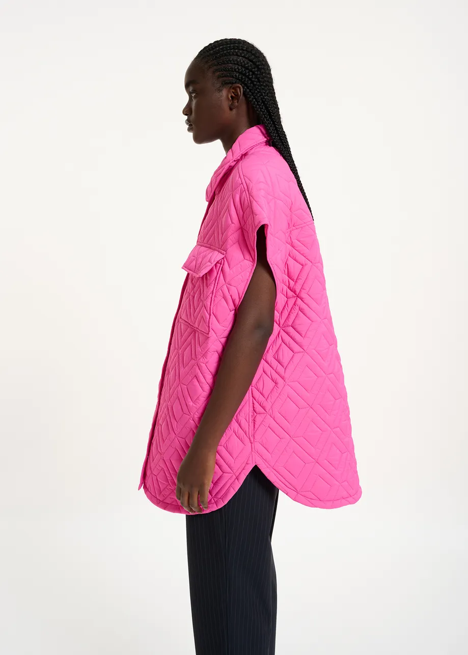 Fuchsia quilted vest