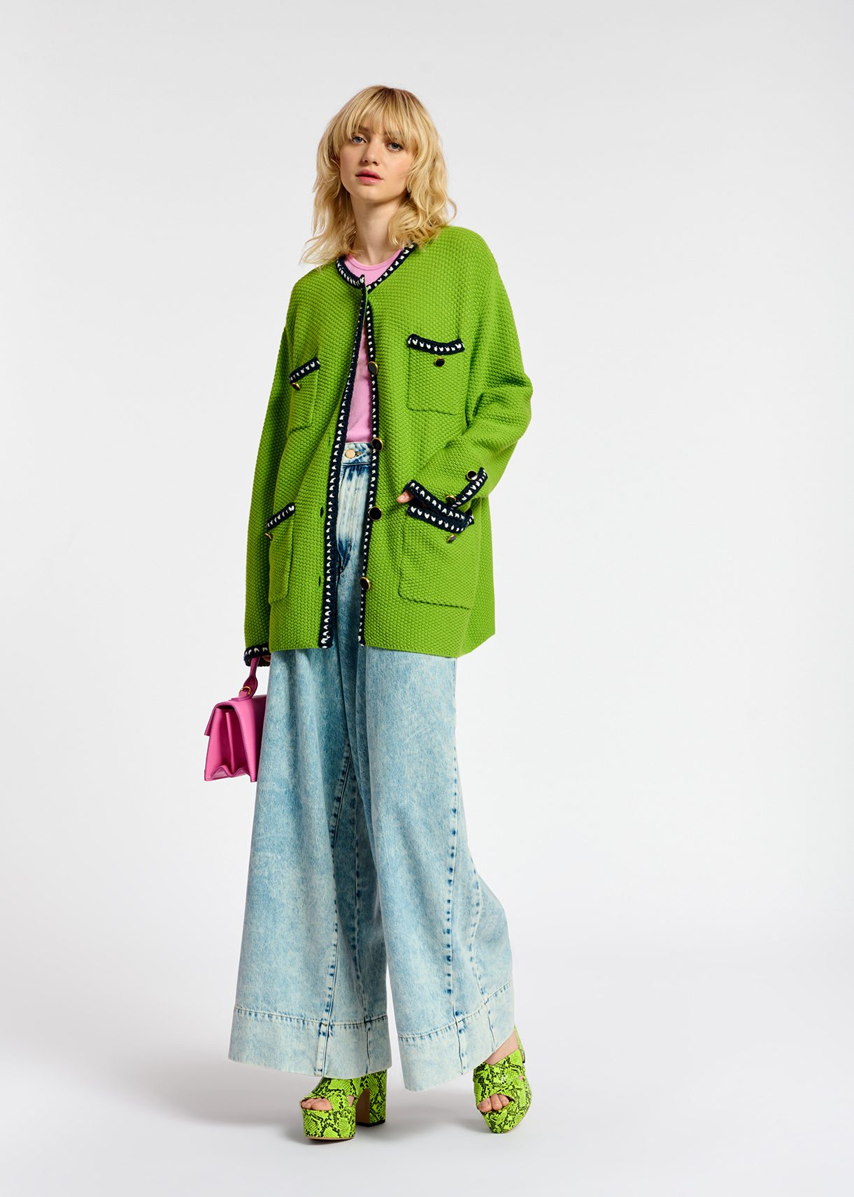 古着 ESSENTIEL Antwerp エッセンシャル カーディガン Essentiel Antwerp Intarsia Knitted Cardigan