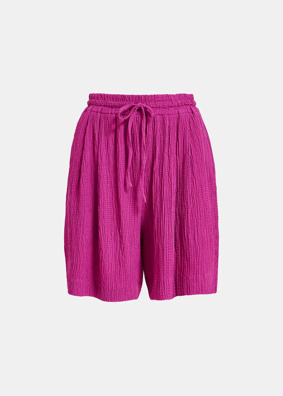 Purple seersucker shorts