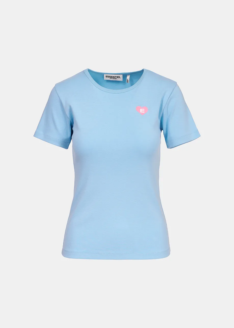 Light blue organic cotton T-shirt