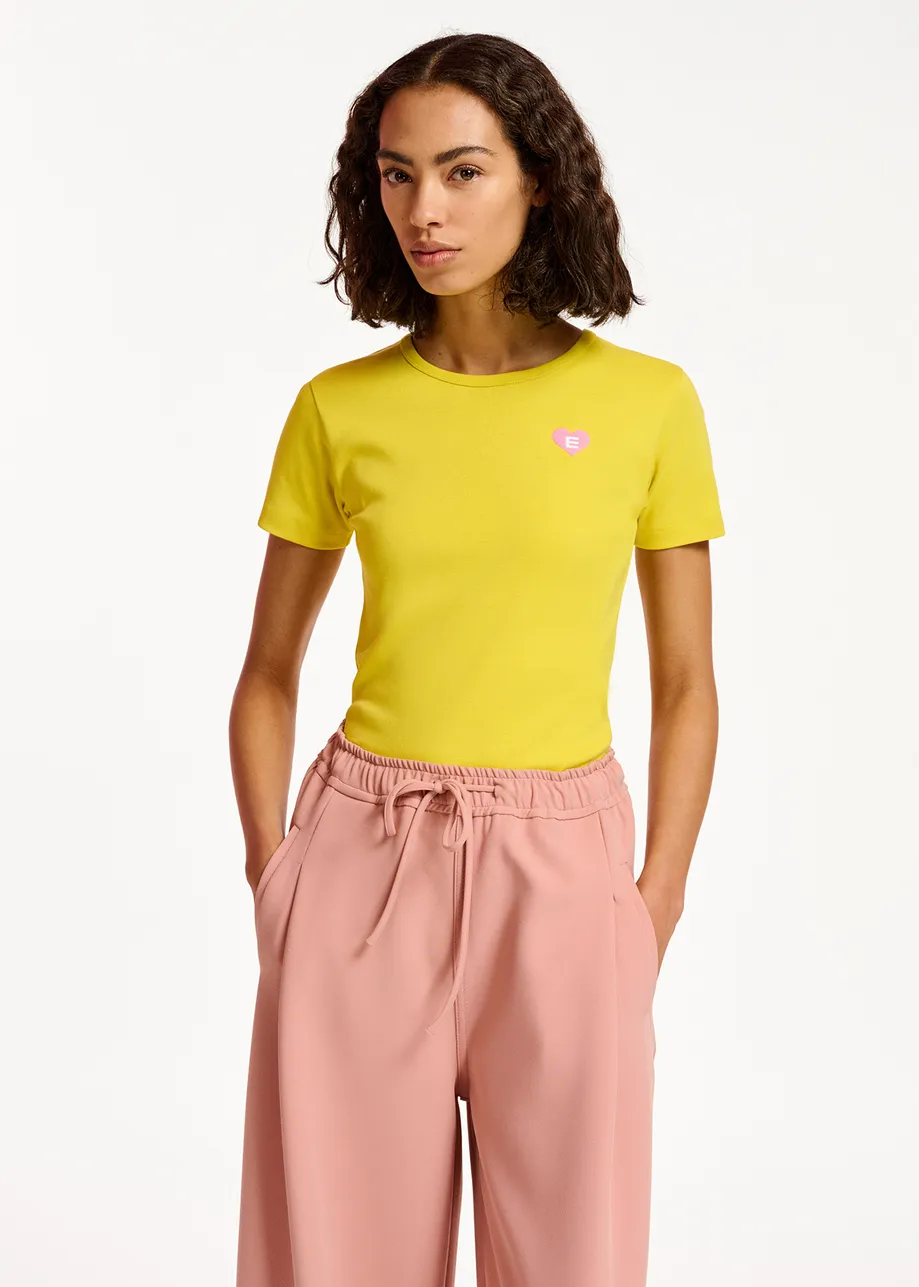 Yellow organic cotton T-shirt