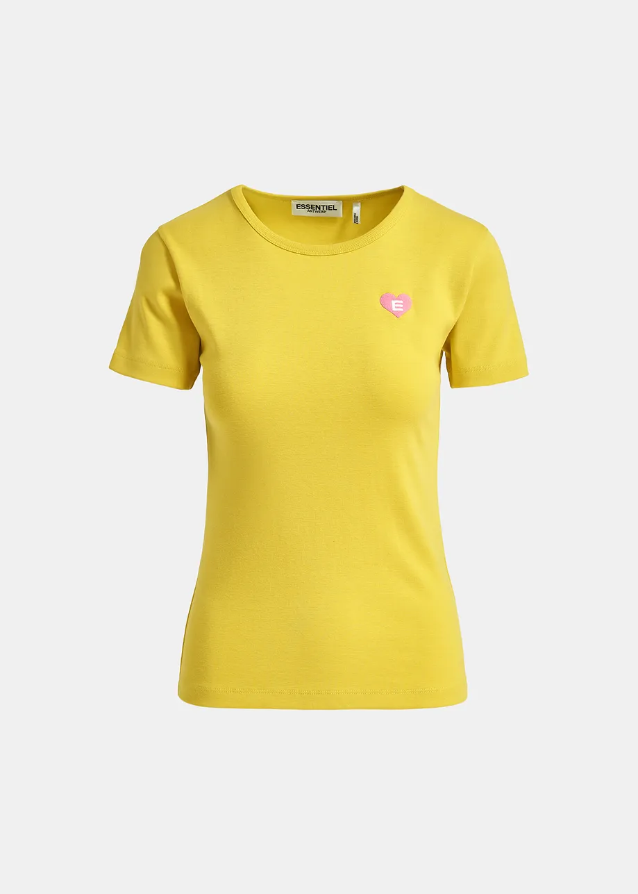 Yellow organic cotton T-shirt