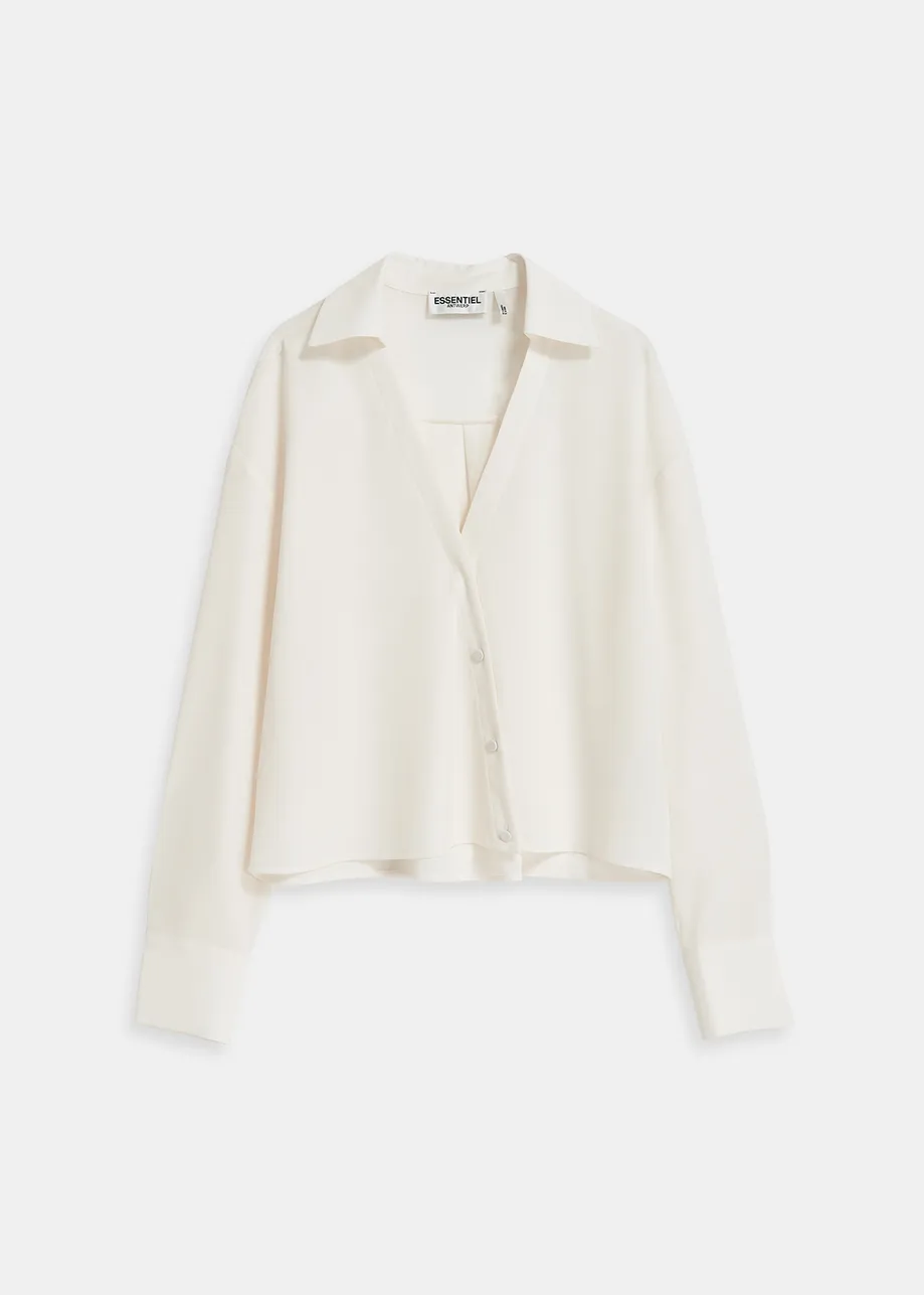 Off-white V-neck shirt