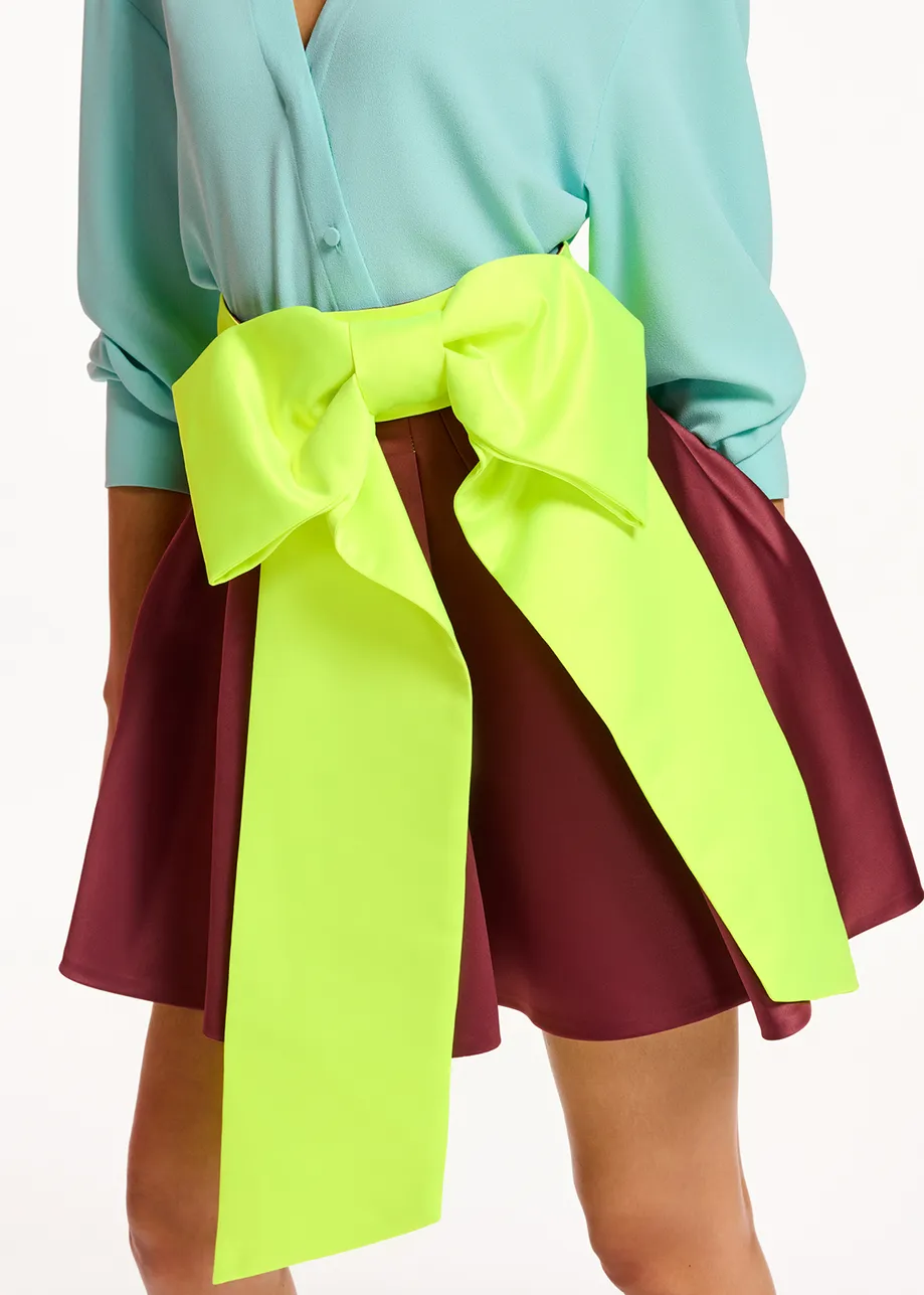 Turquoise V-neck shirt