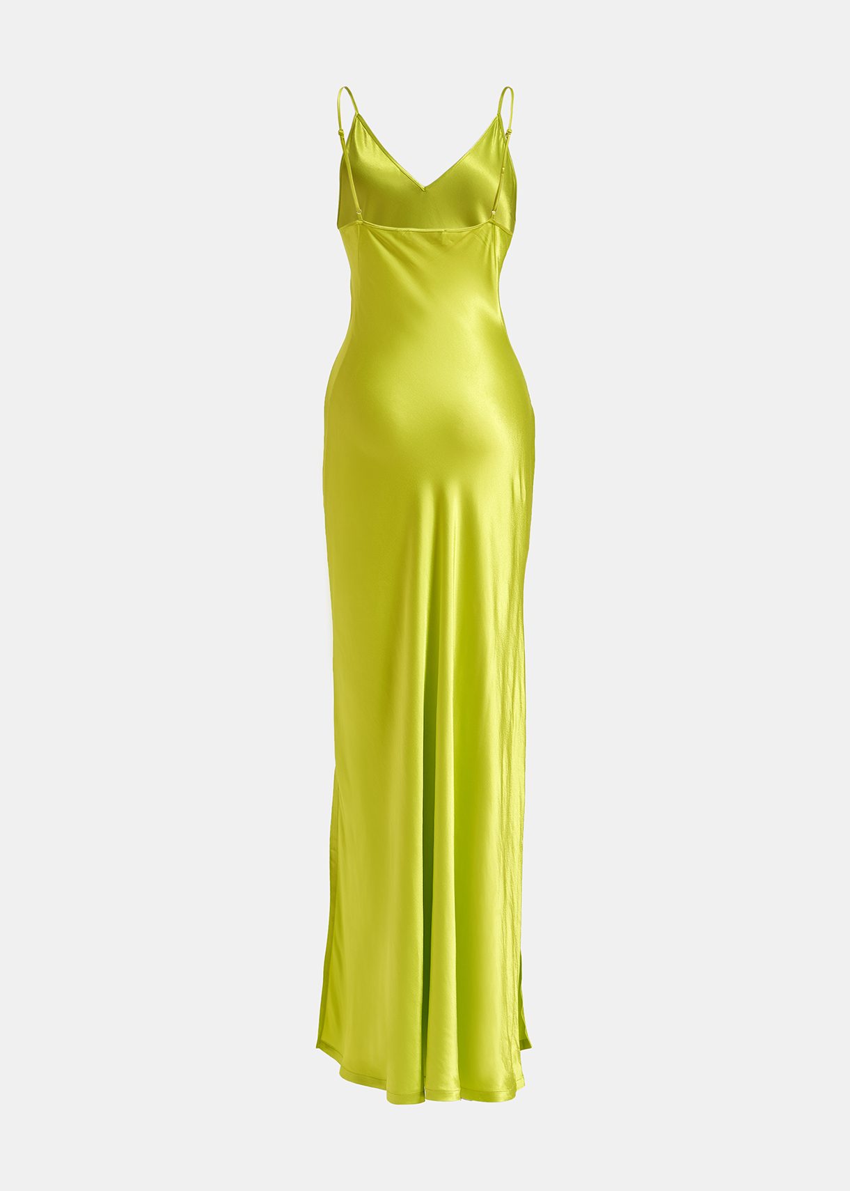 Lime green maxi-length slip dress | Essentiel Antwerp Italy