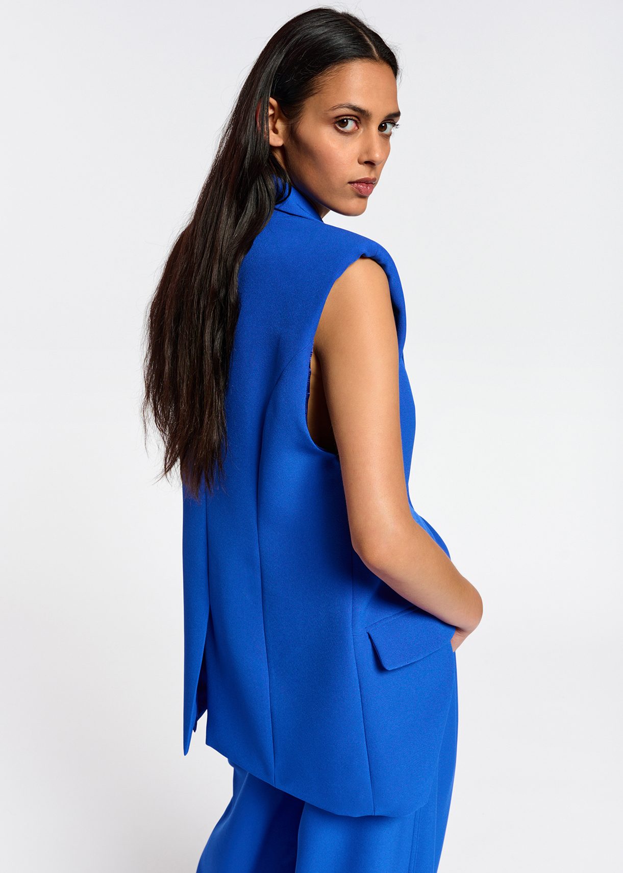 トップス mpen DB EASY BLAZER SLEEVELESS JACKET トップス mpen DB EASY BLAZER SLEEVELESS JACKET mpen DB EASY BLAZER