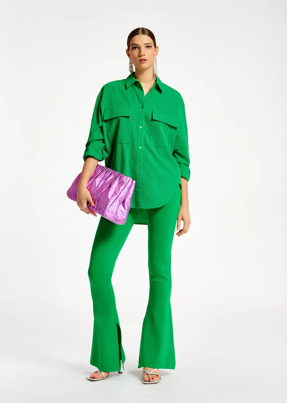 Green oversized shirt