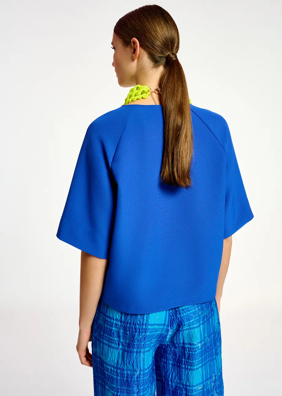 Dark blue oversized top
