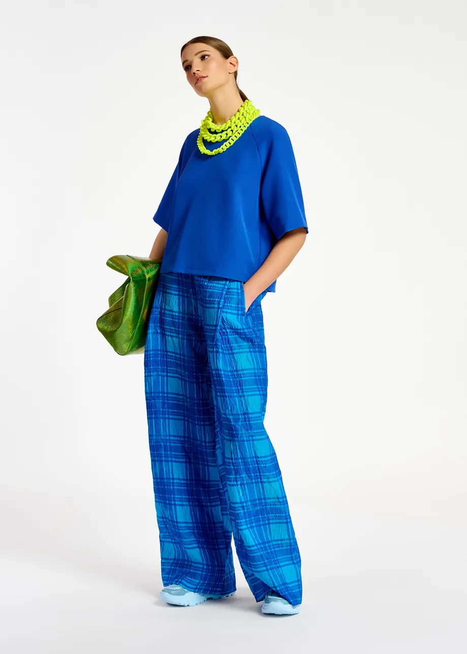 Dark blue oversized top