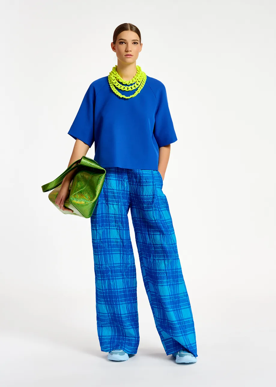 Dark blue oversized top
