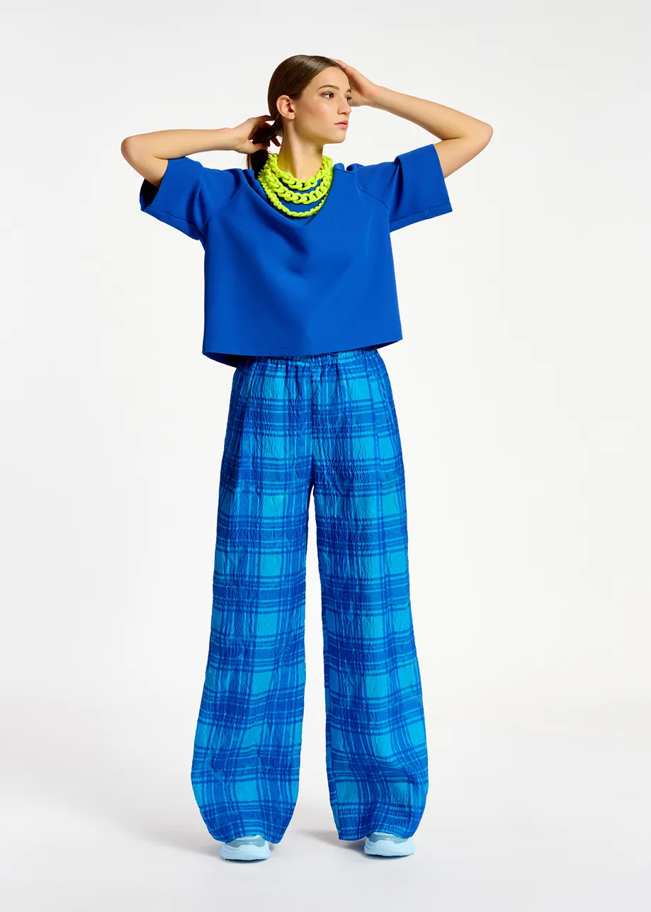 Dark blue oversized top