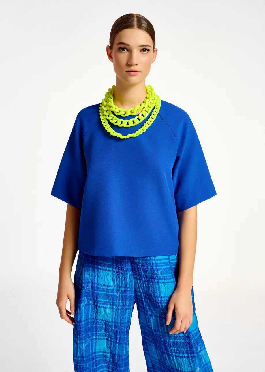 Dark blue oversized top
