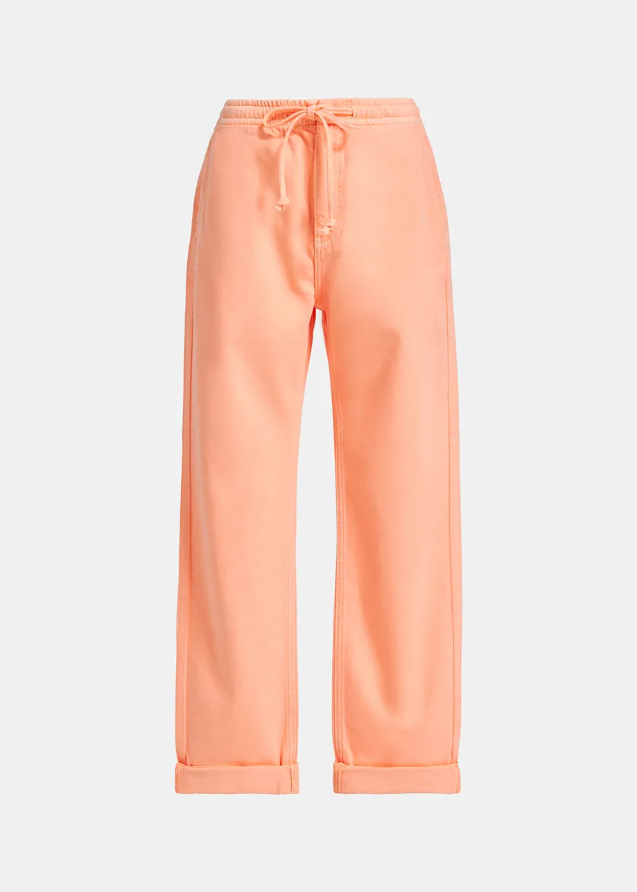 Peach boyfriend-fit jeans