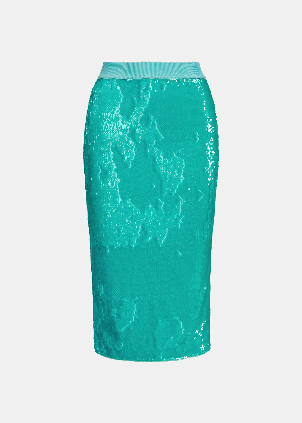 Turquoise sequin-embellished pencil skirt Essentiel Antwerp