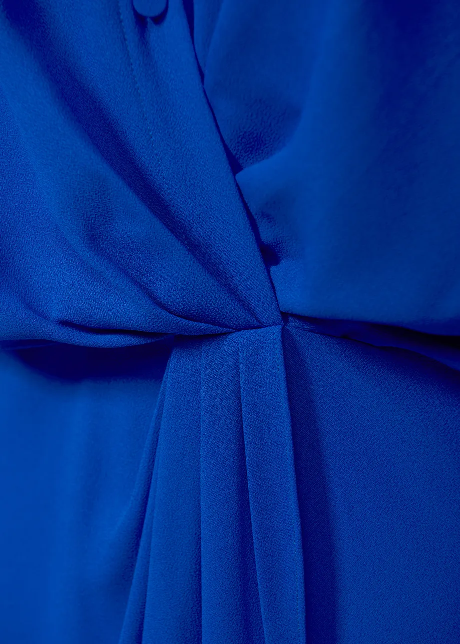 Mini robe portefeuille bleu foncé