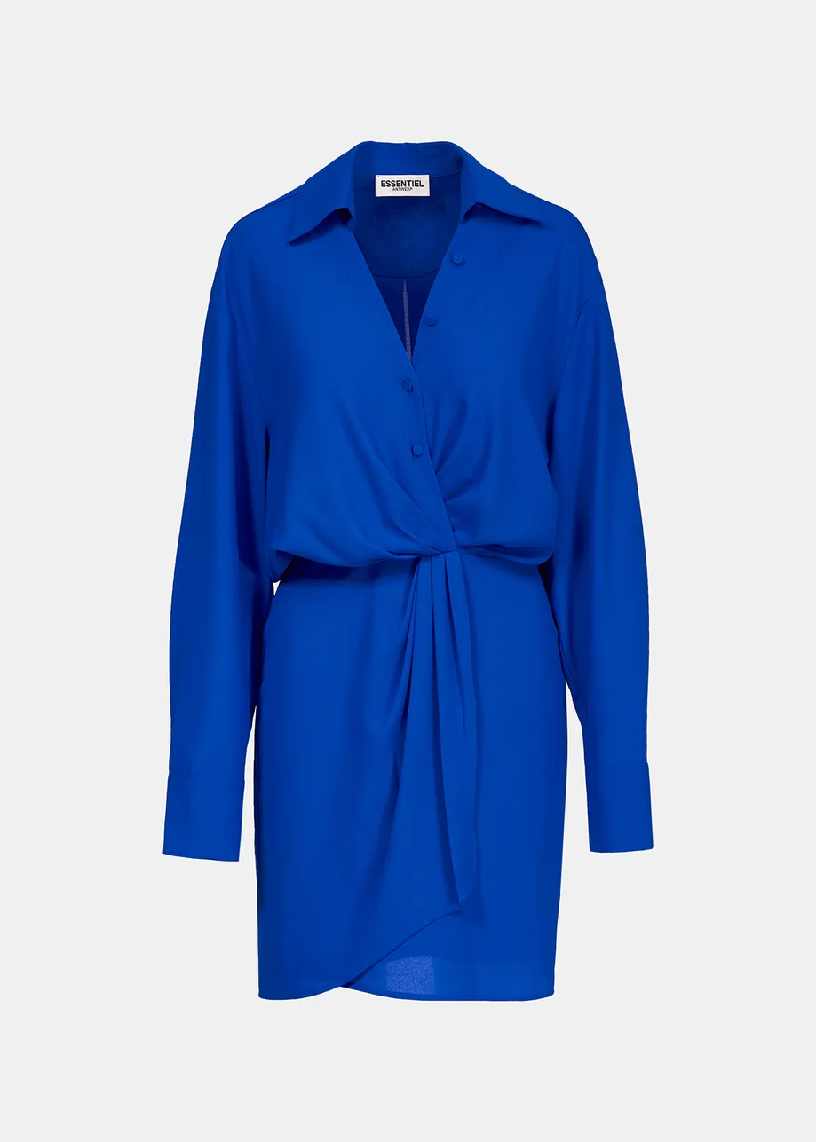 Mini robe portefeuille bleu foncé