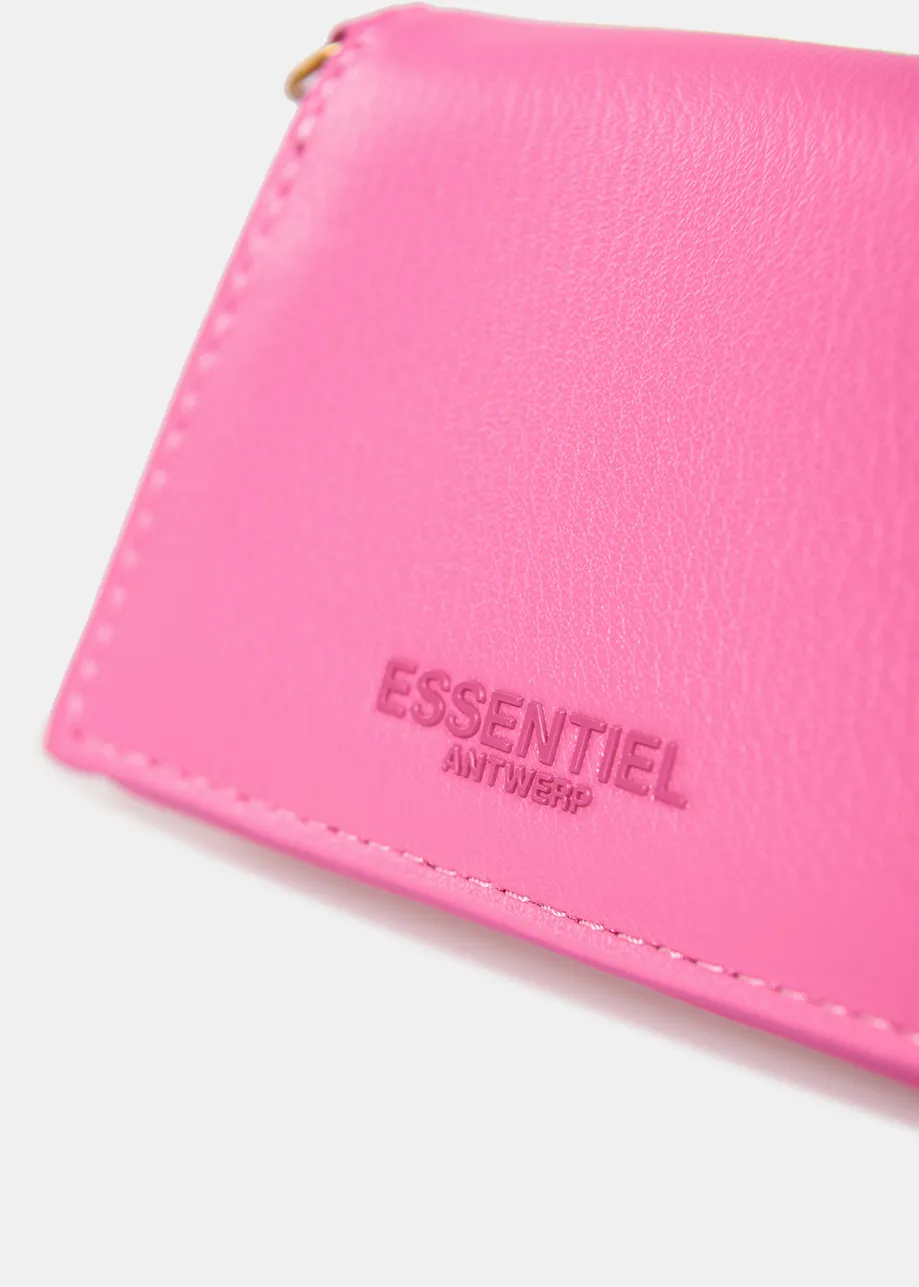 Pink faux leather micro bag