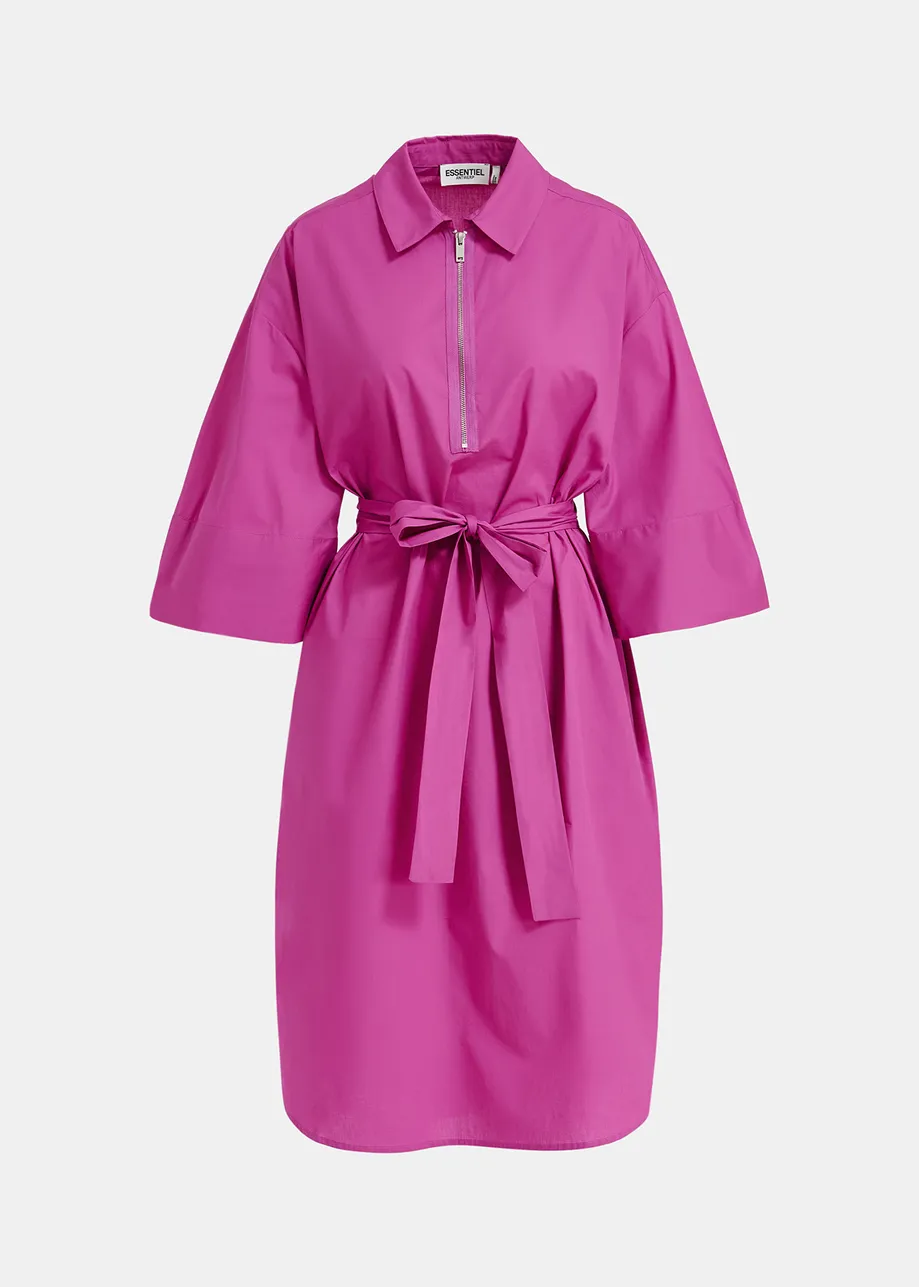 Purple cotton-poplin shirt dress