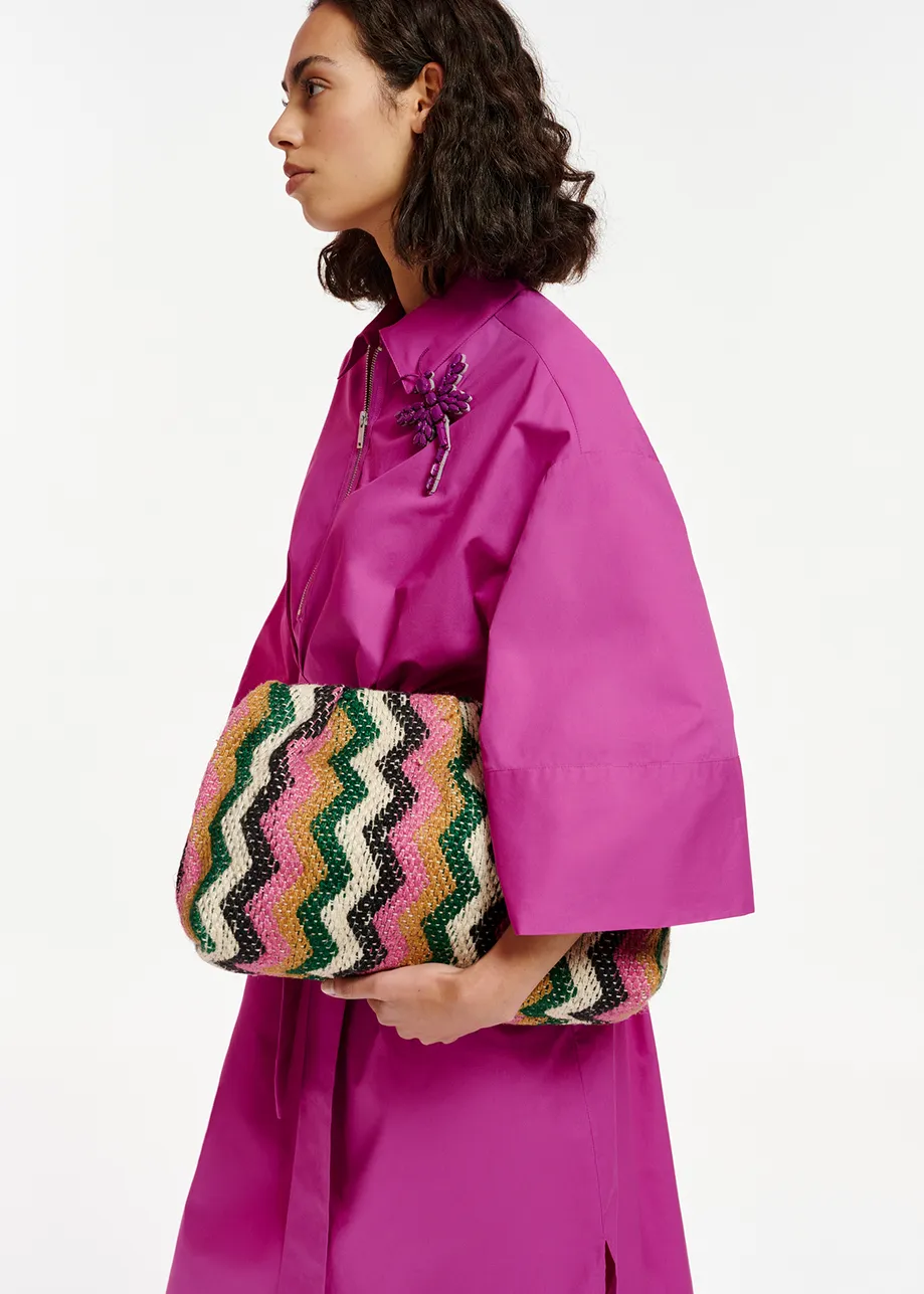Purple cotton-poplin shirt dress