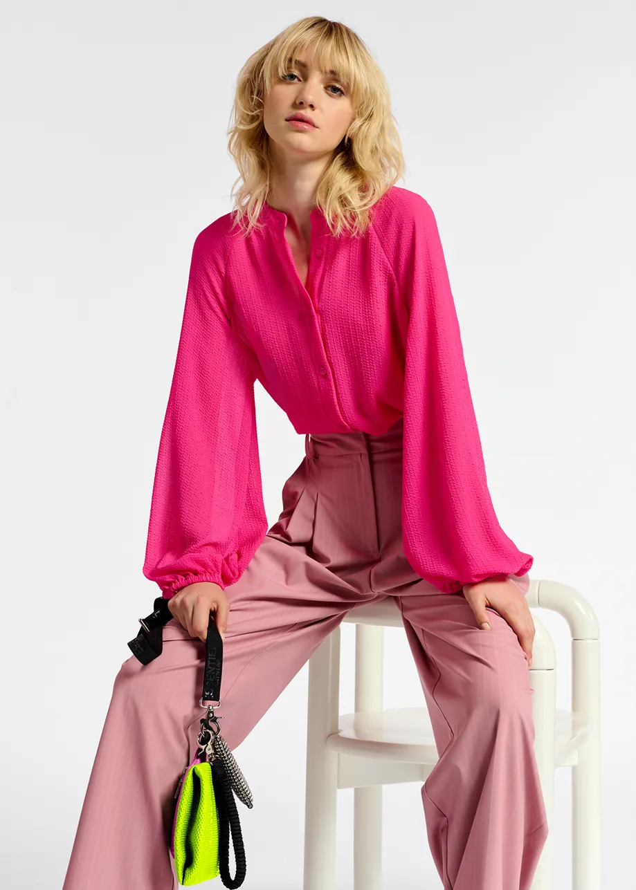 Fuchsia relaxed-fit shirt