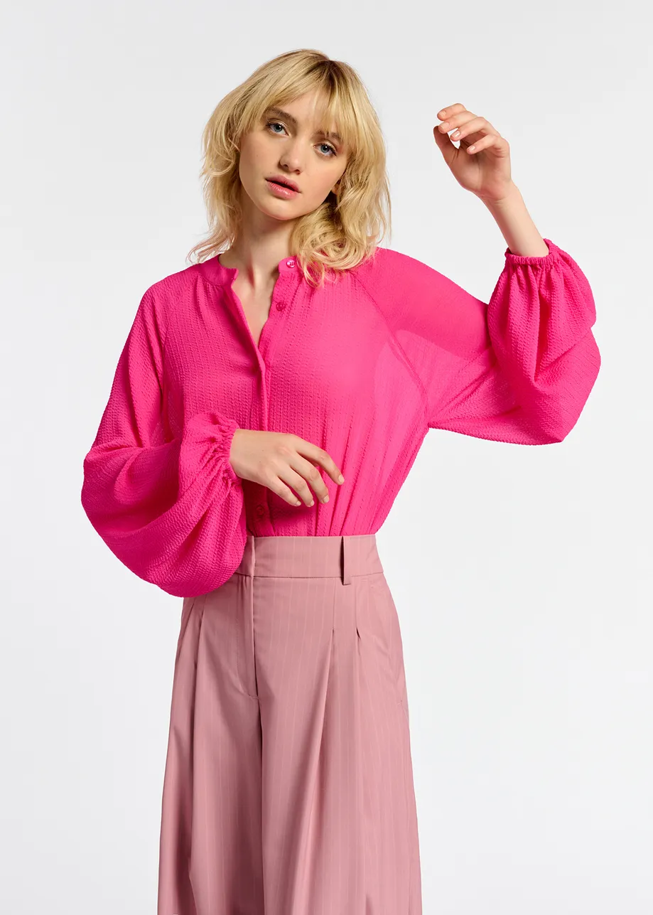 Fuchsia relaxed-fit shirt