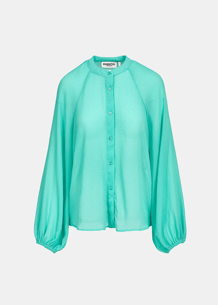 Turquoise relaxed-fit shirt