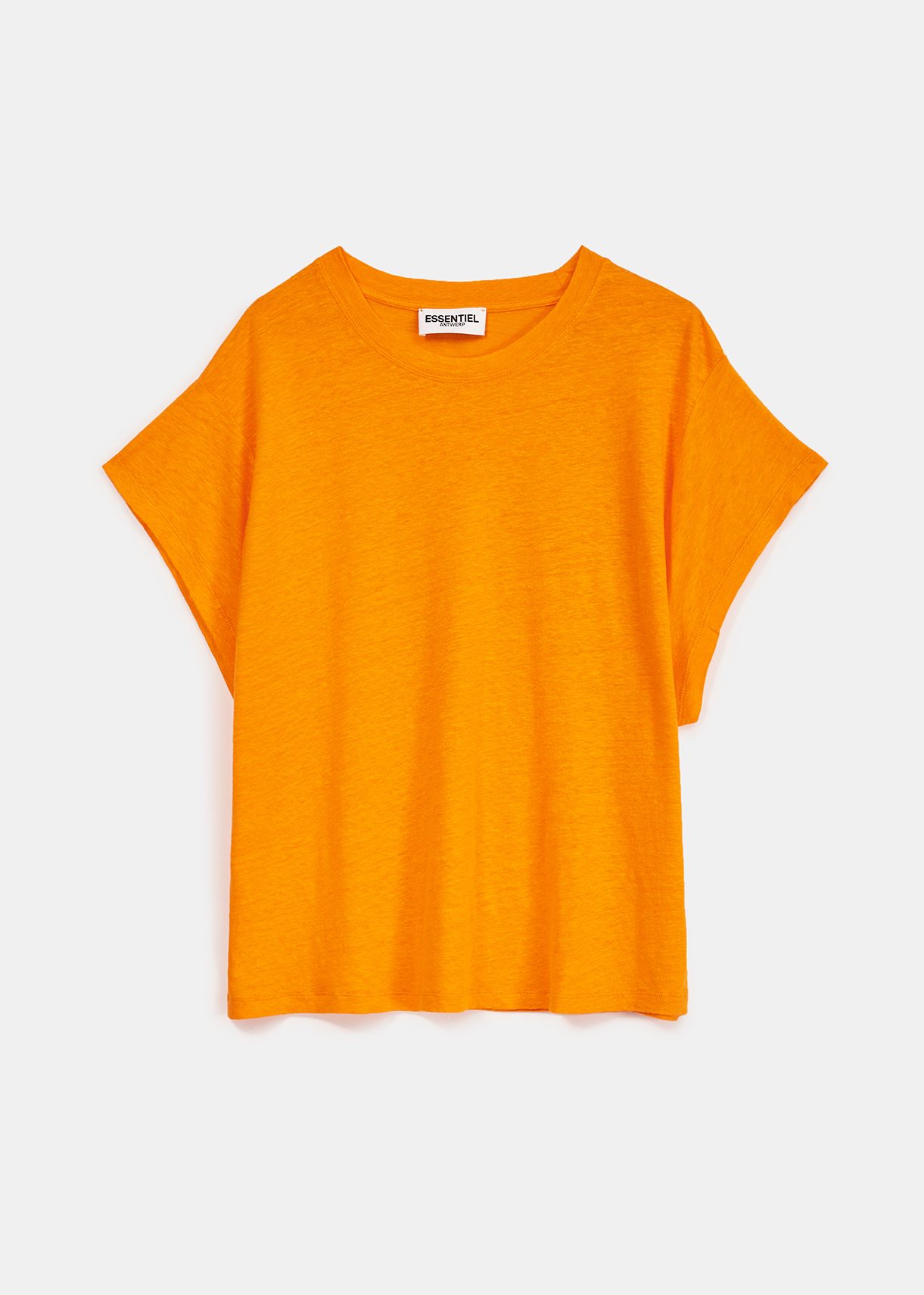 Oranje linnen T-shirt