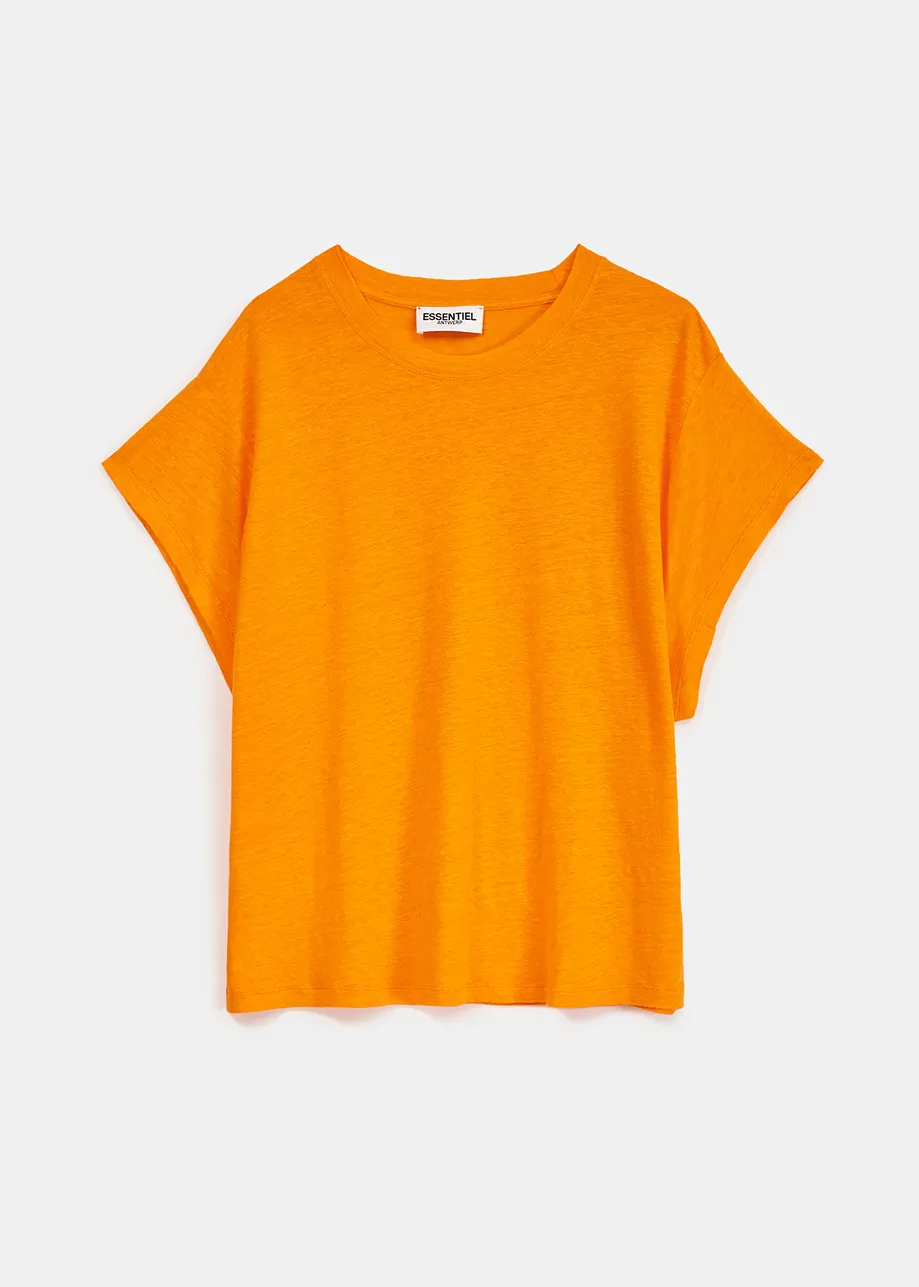 T-shirt en lin orange
