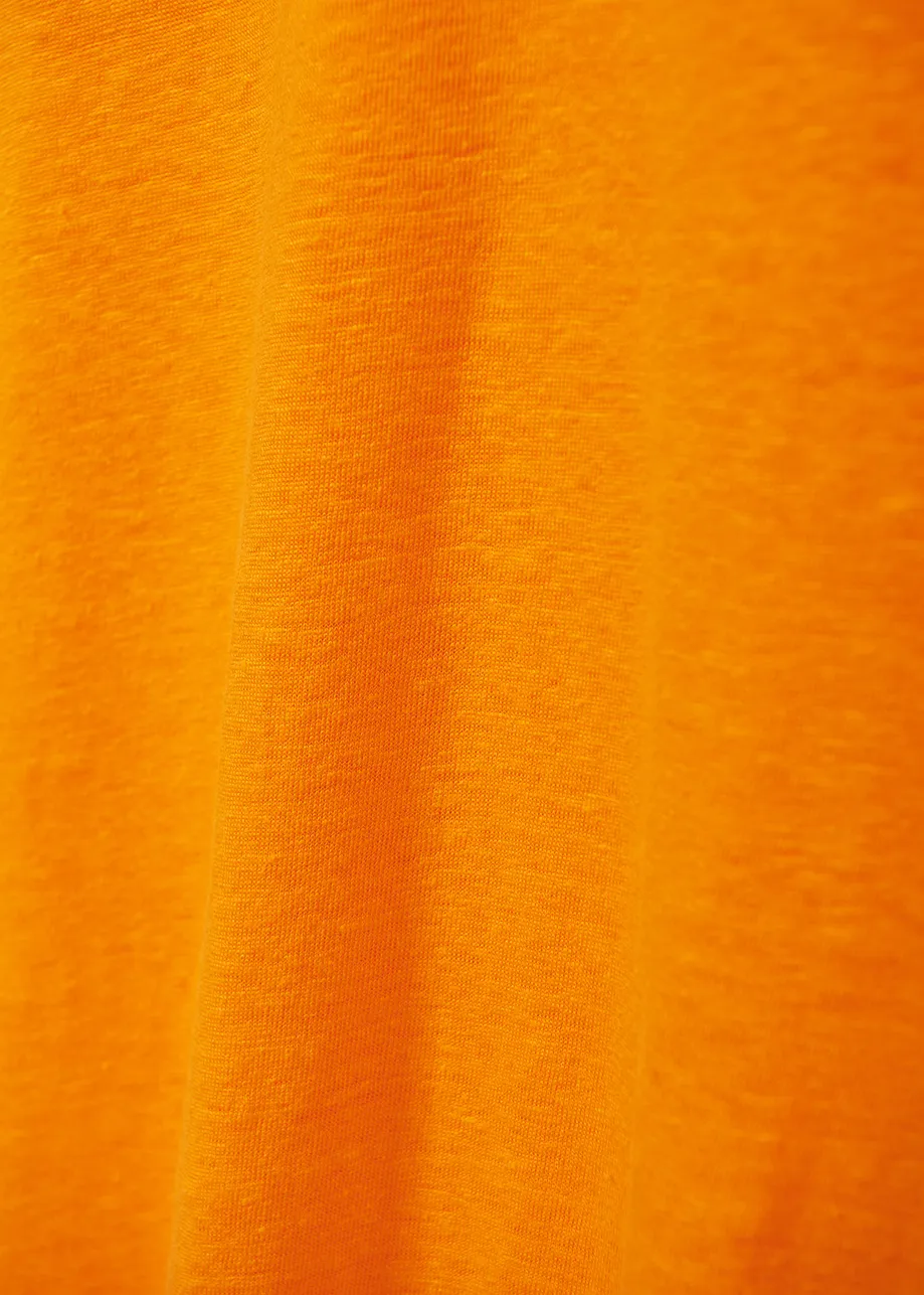 Oranje linnen T-shirt