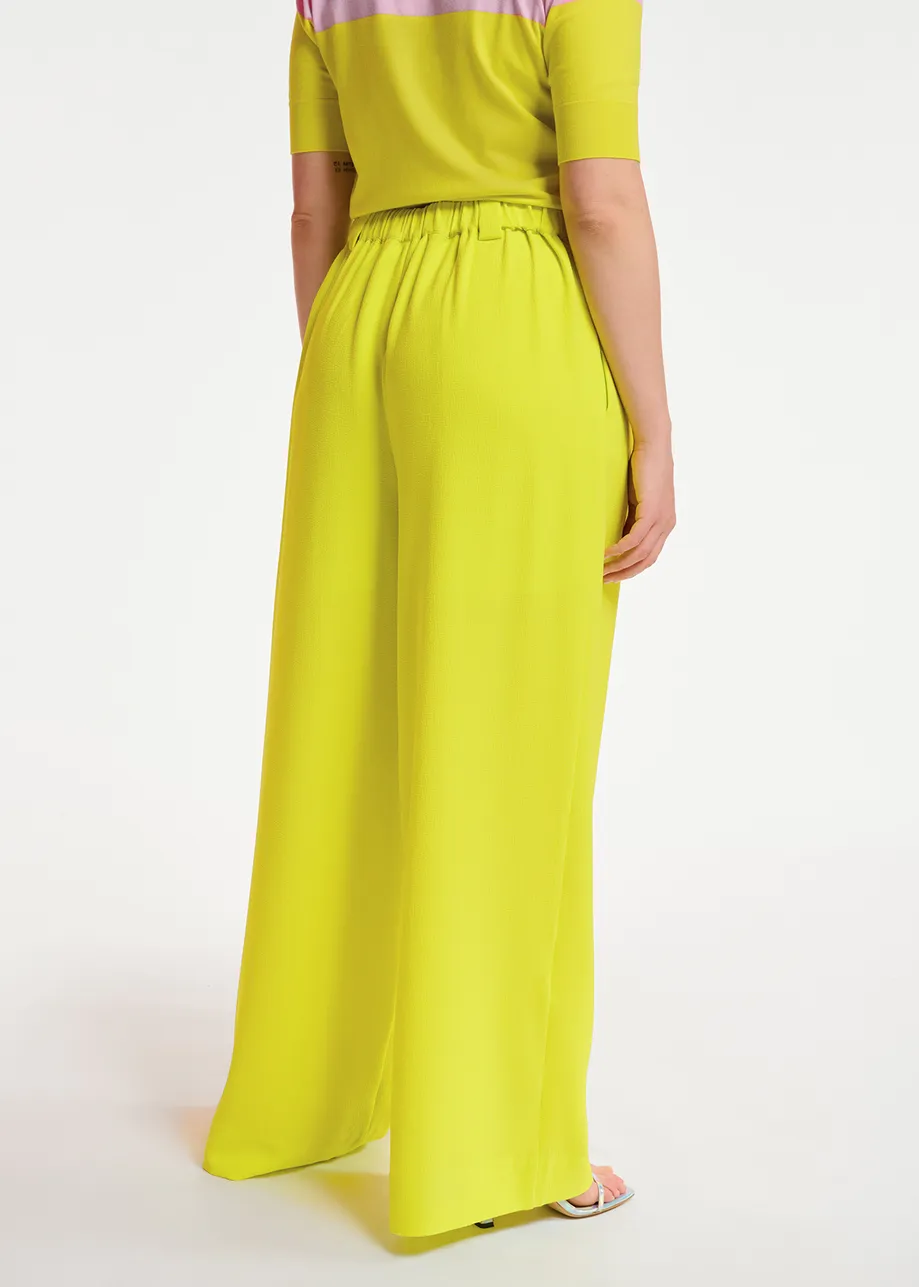 Yellow wide-leg pants