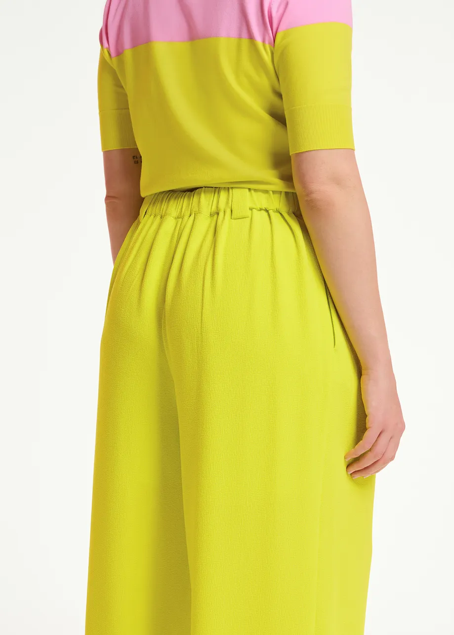 Yellow wide-leg pants
