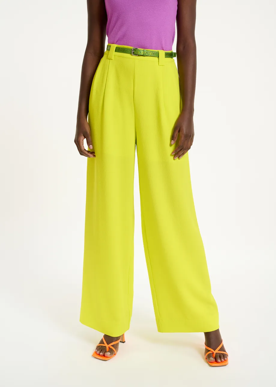 Yellow wide-leg pants