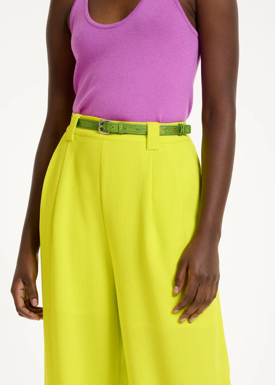 Yellow wide-leg pants