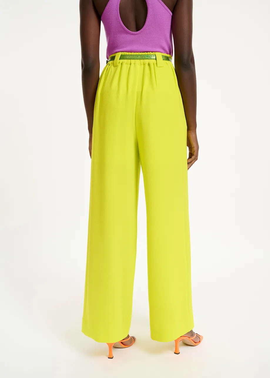Yellow wide-leg pants