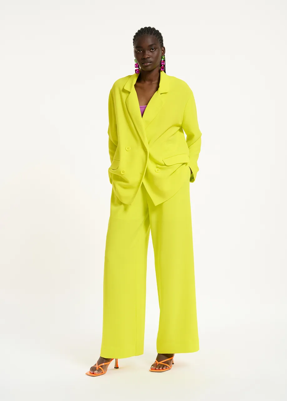 Yellow wide-leg pants