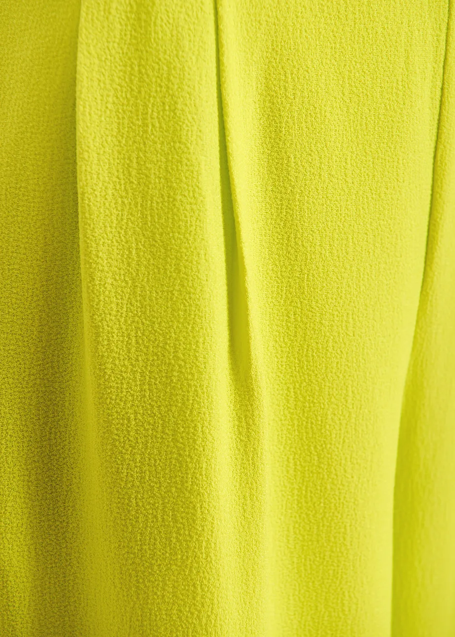 Yellow wide-leg pants