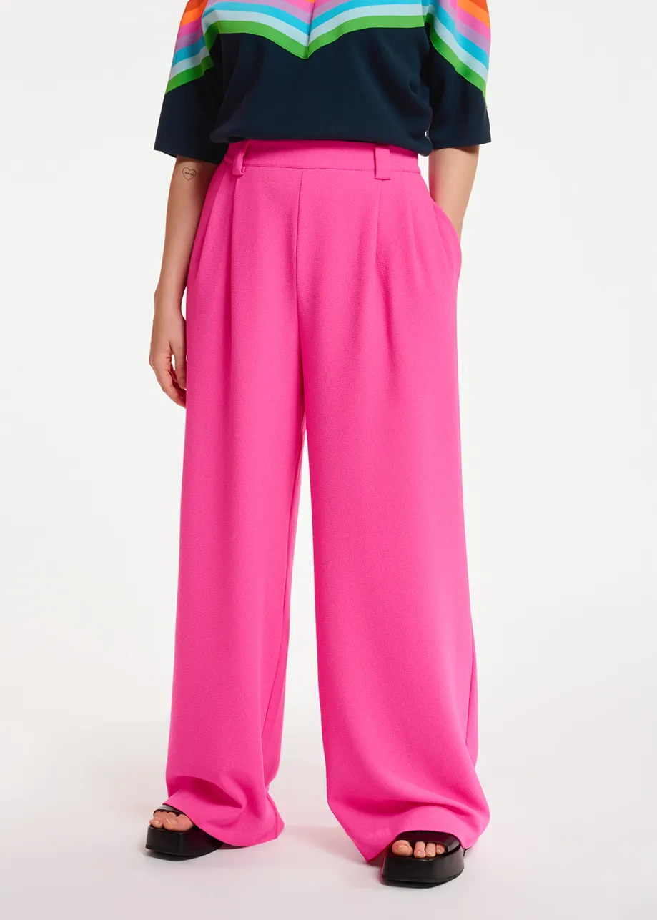 Fuchsia wide-leg pants