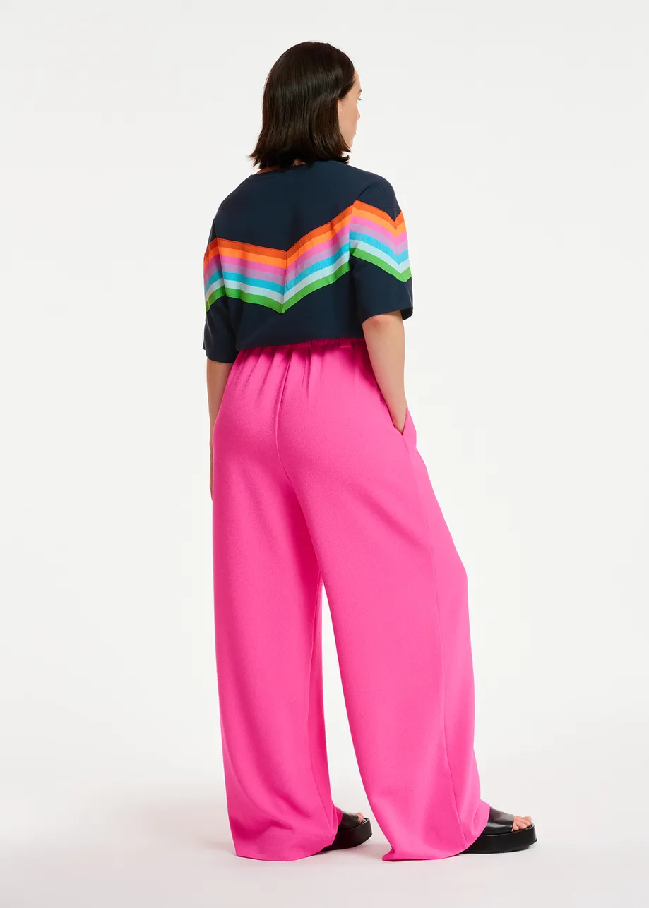 Fuchsia wide-leg pants