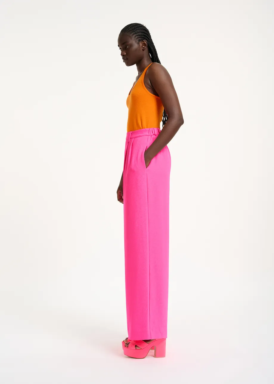 Fuchsia wide-leg pants