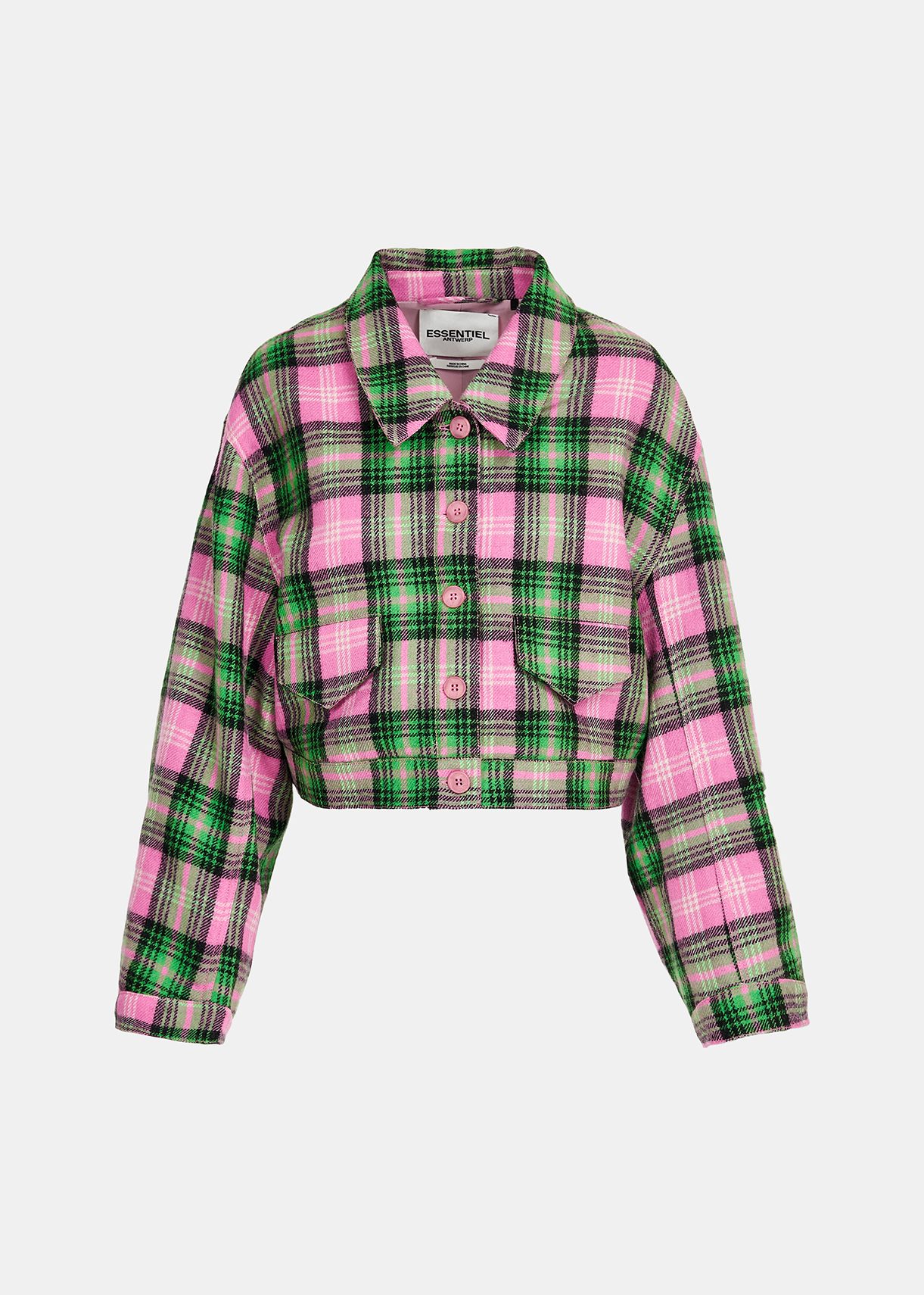 Green and clearance pink jacket