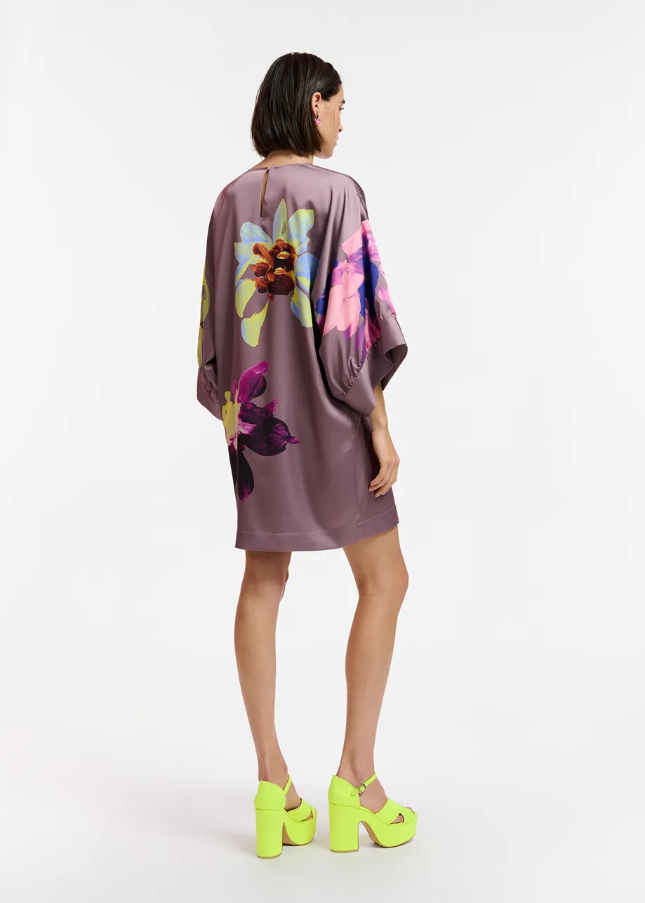 mini dress Antwerp | print United with floral multicolor States Essentiel Mauve