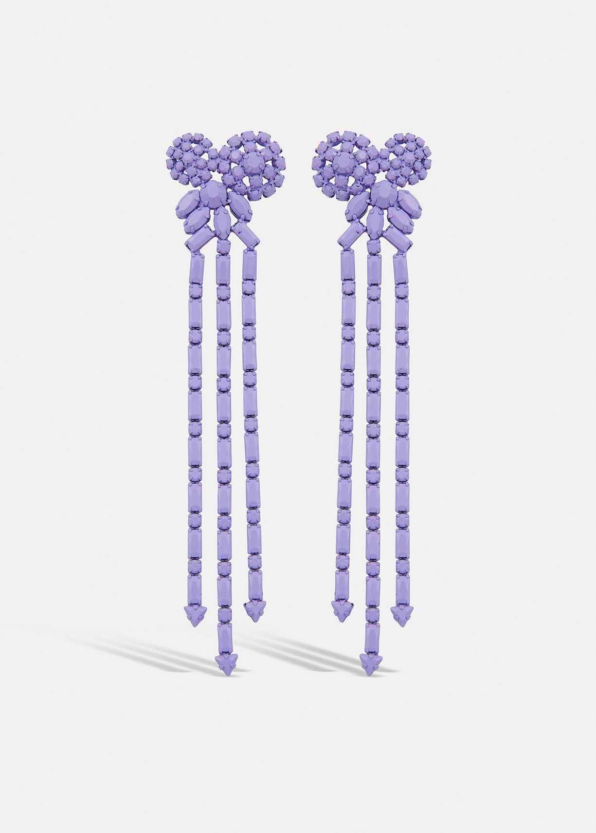 Long sale purple earrings