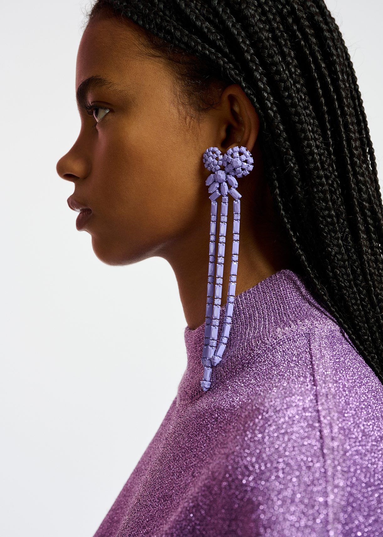 Lilac earrings clearance