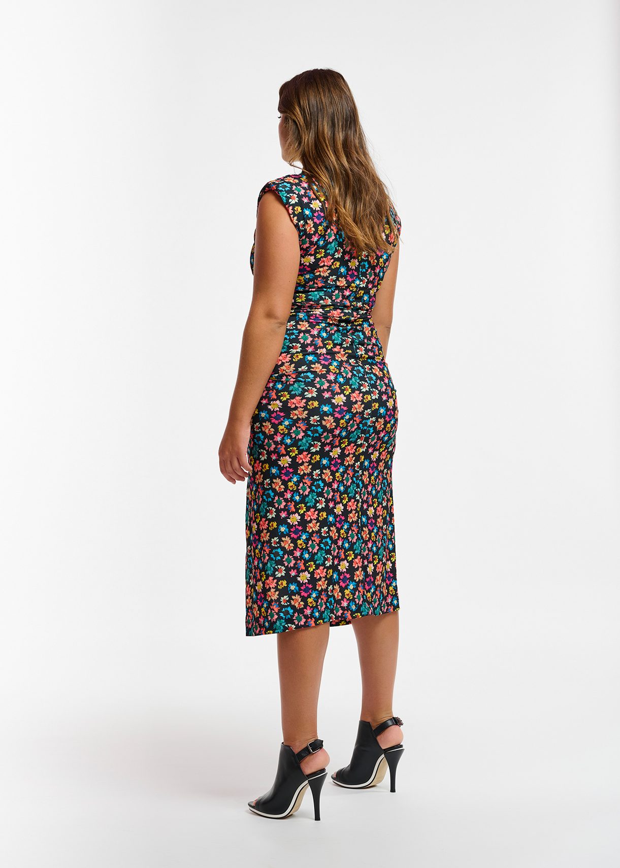 Midi discount dress zwart