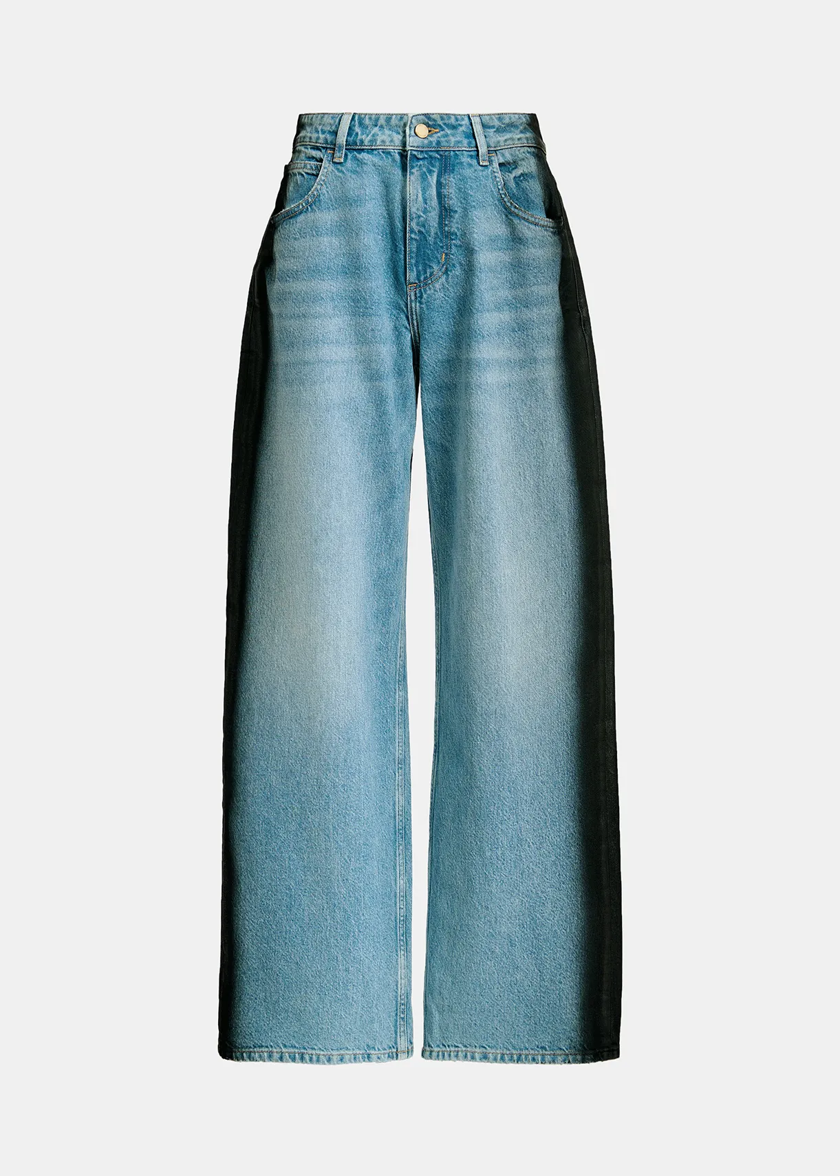 Spray-painted straight-leg blue jeans | Essentiel Antwerp United Kingdom