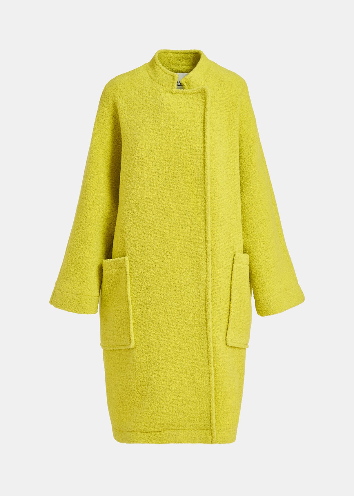 Yellow wool-blend coat