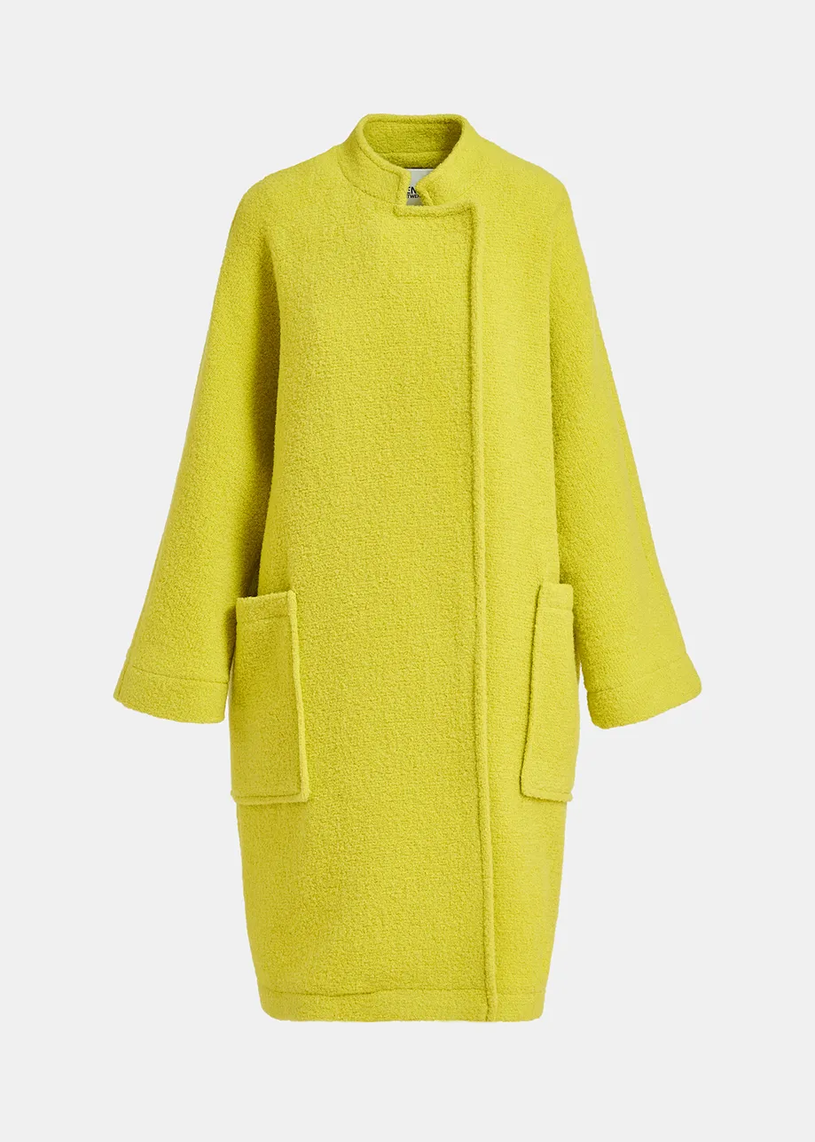 Yellow wool-blend coat