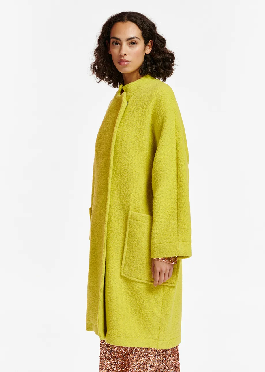 Yellow wool-blend coat | Essentiel Antwerp United Kingdom